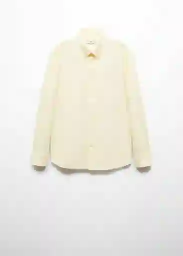 Camisa Pego Amarillo Talla M Hombre Mango