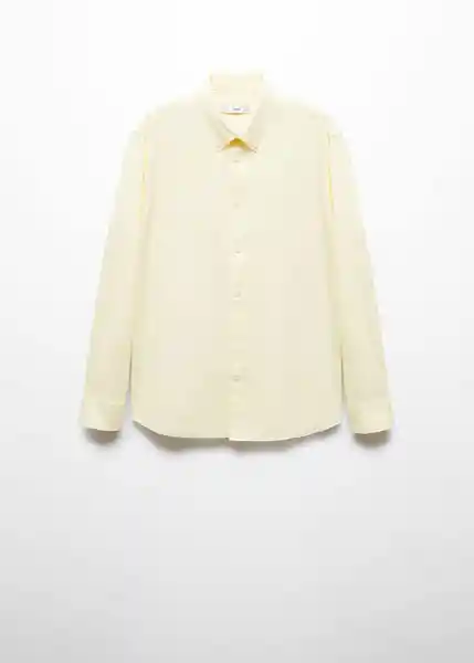 Camisa Pego Amarillo Talla M Hombre Mango