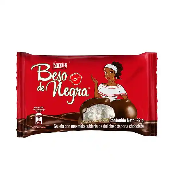 Beso de Negra Galleta con Masmelo Cubierta de Chocolate 