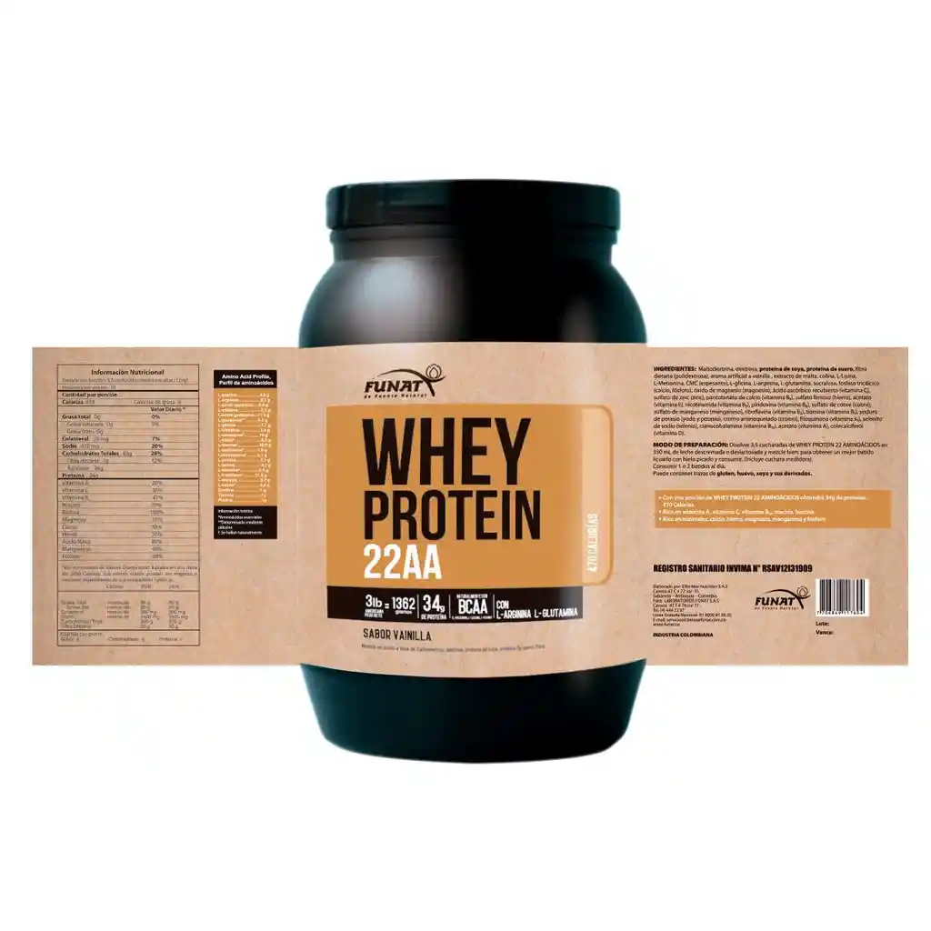 Whey Protein Suplemento Dietario Funat