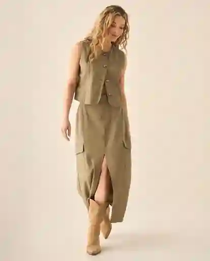 Falda Verde Hada Medio Talla 10 443G000 Esprit