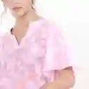 Vestido Cuello V Manga Corta Morado Talla S 552257