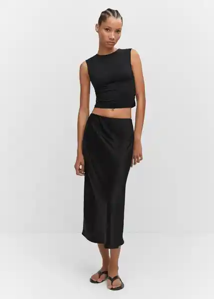 Top Taylor Negro Talla S Mujer Mango