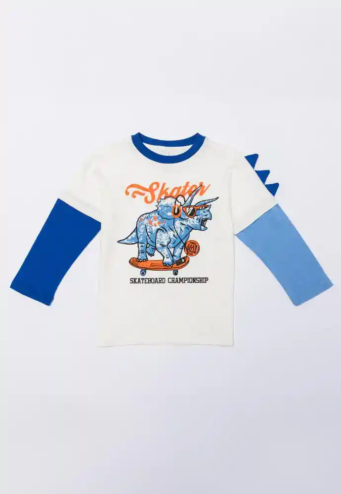 Camiseta Manga Larga 18/24mese-ivory