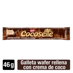 Galletas COCOSETTE Wafer rellenas con crema de coco x 46g