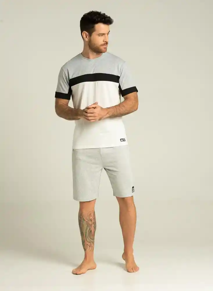 Pantalon Pijama Corto S-gris Jasp