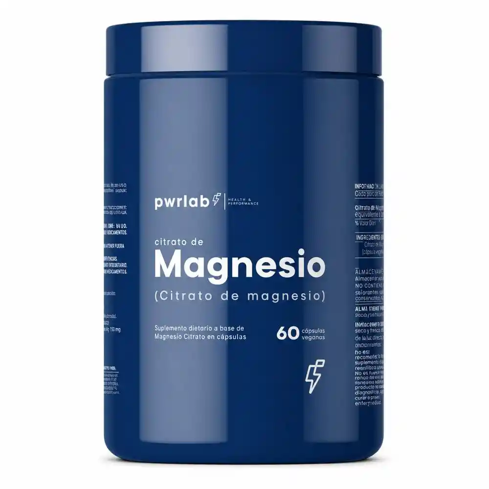Pwr Citrato de Magnesio Capsulas 240 Mg Pote