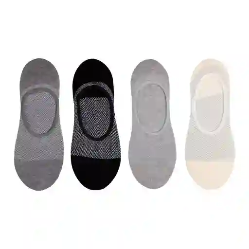 Medias Casual Tipo Baletas Femenino Hiplo X4 Punto Blanco Talla 9-11
