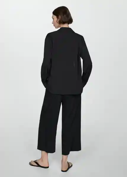 Pantalón Linovis Negro Talla XS Mujer Mango