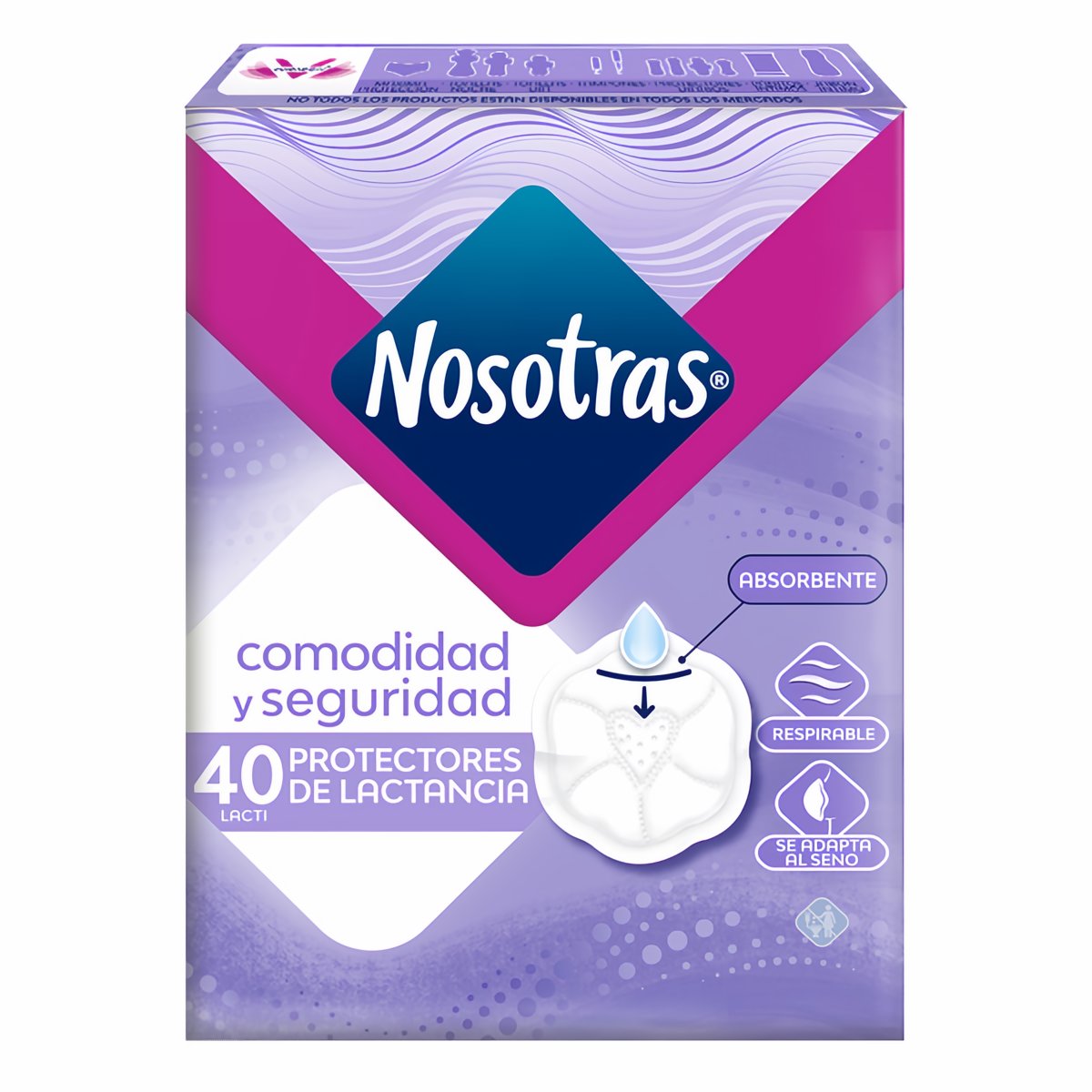 Nosotras Protectores de Lactancia Respirables Pack x40 40 und