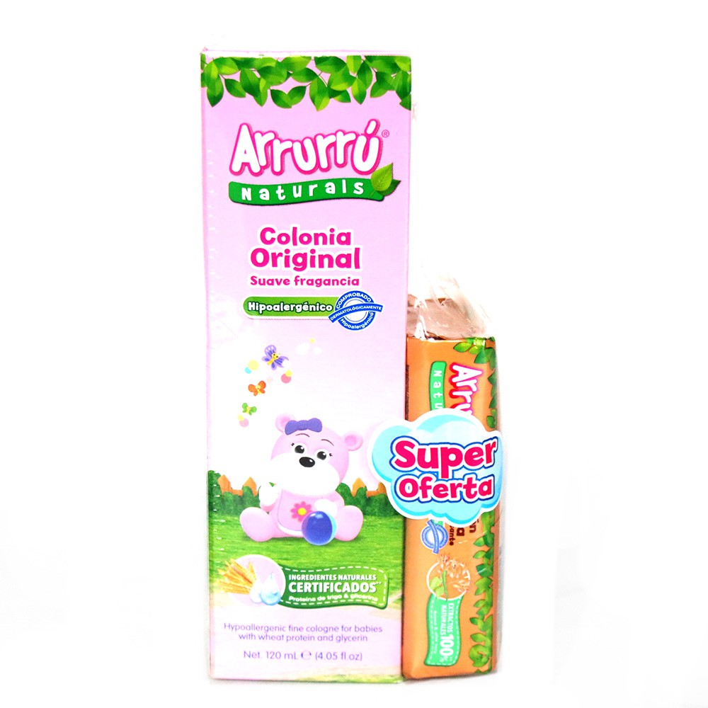 Arrurú Pack Colonia Original Rosada y Jabón en Barra 2 und