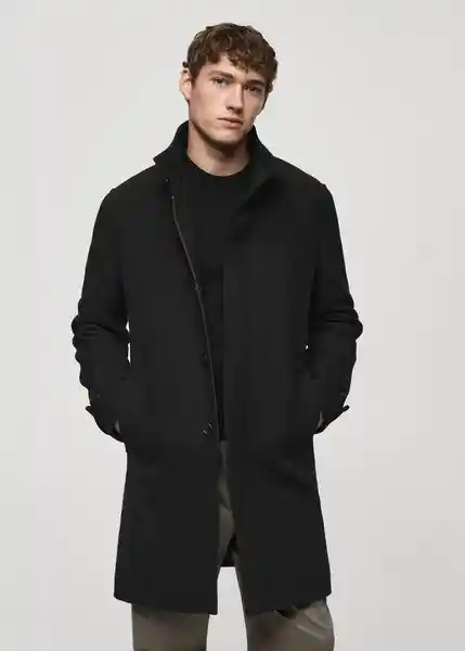 Abrigo Biagio Negro Talla M Hombre Mango