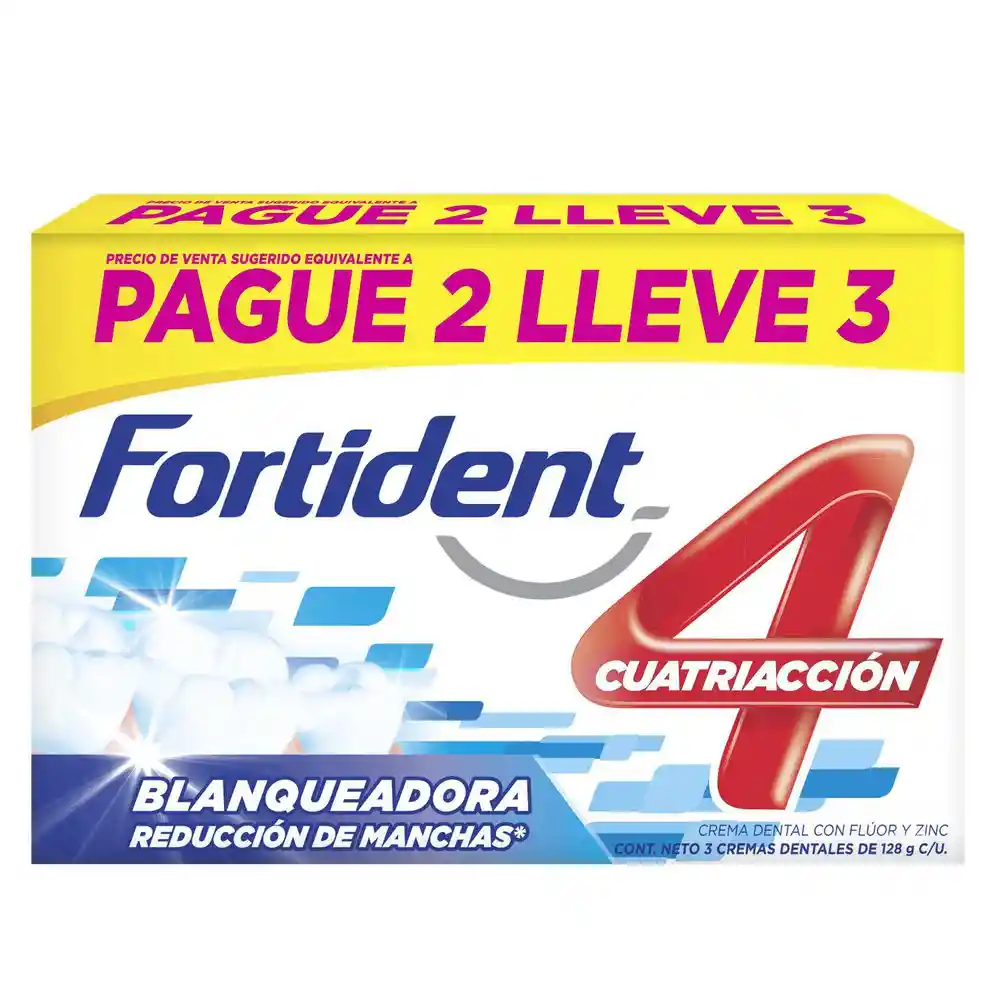 Fortident Crema Dental Blanquea Pague 2 Lleve 3