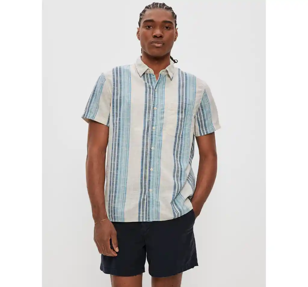 Camisa Hombre Azul Talla SMALL 400386538959 American Eagle