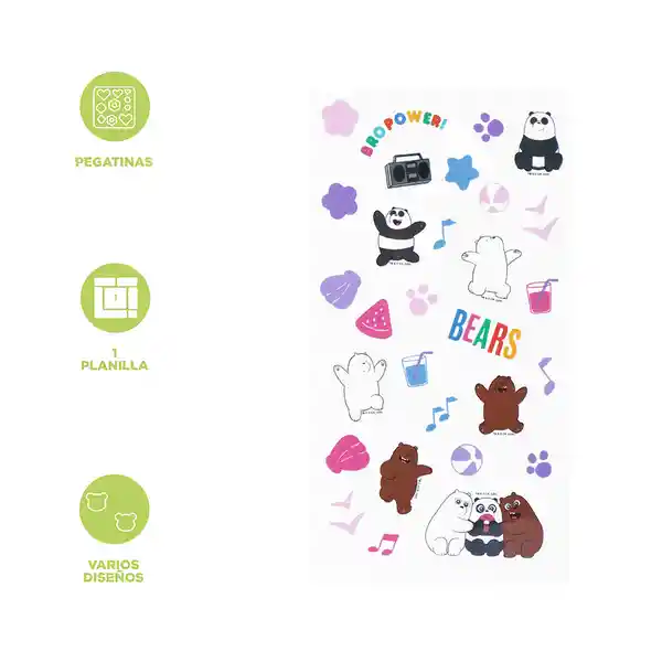 Calcomanía Serie we Bare Bears Miniso