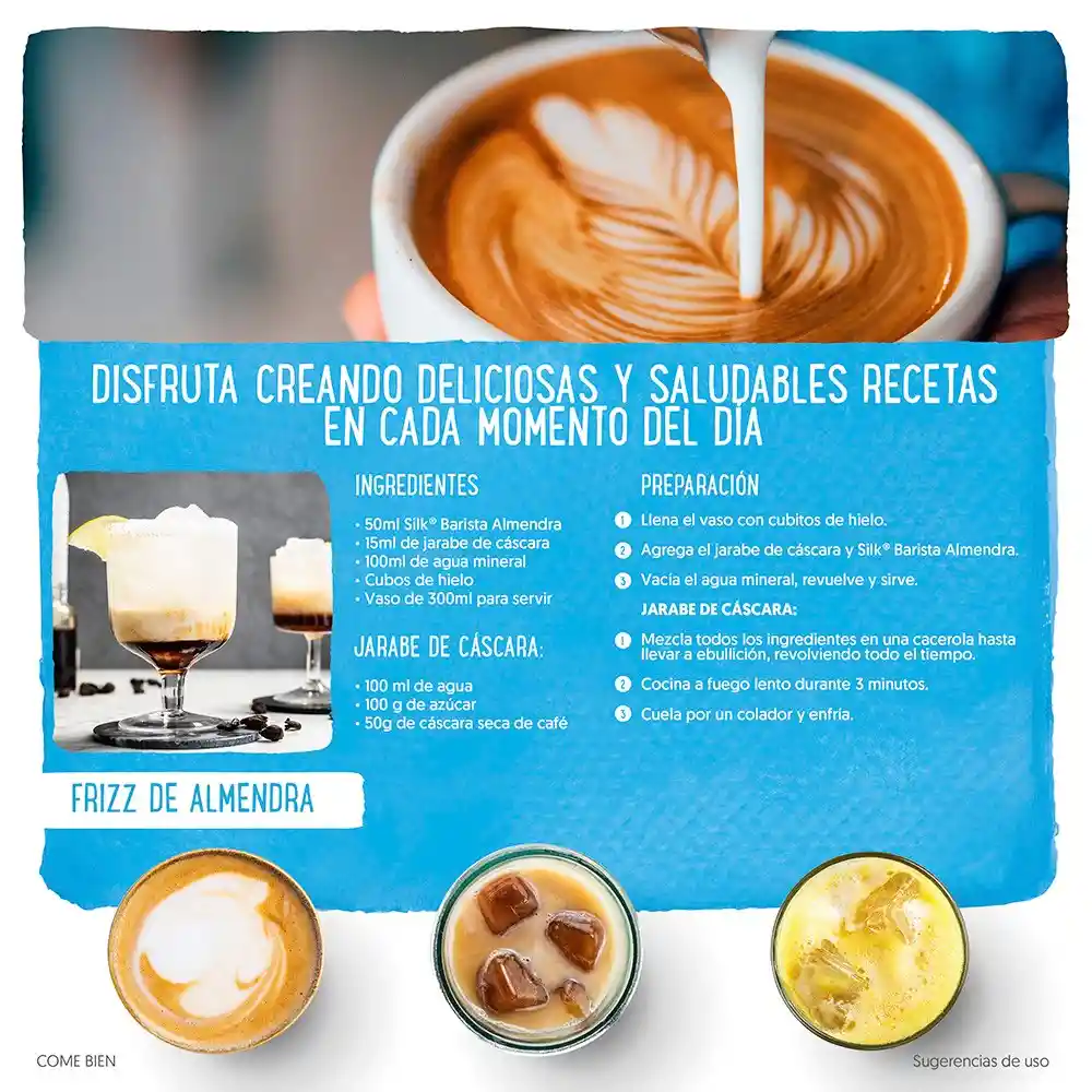 Silk Barista Alimento Liquido De Almendra 946mL