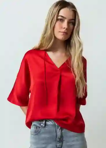 Camisa Mujer Rojo Gobelino Oscuro S 011G363 Naf Naf