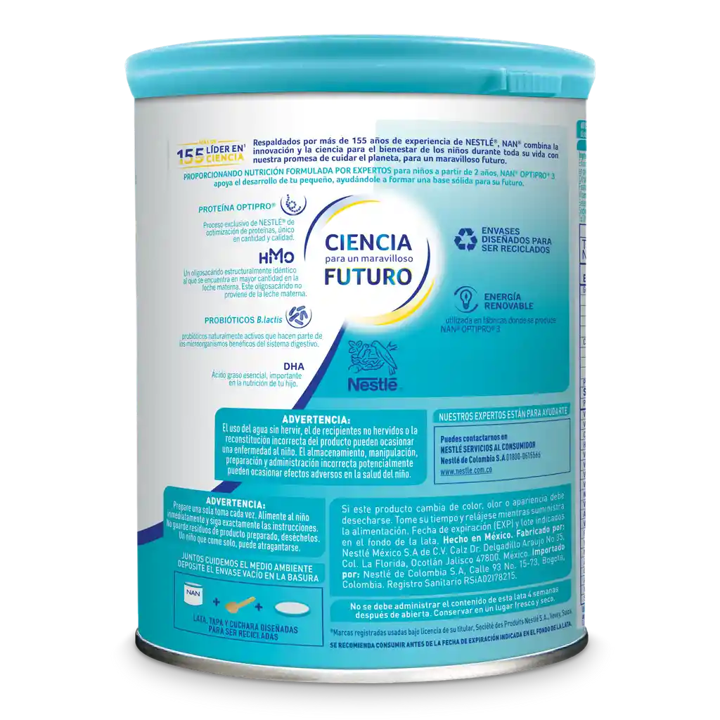 Alimento lácteo NAN OPTIPRO 3 x 800g