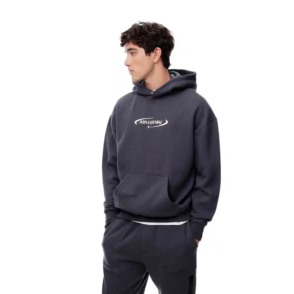 Buzo Tipo Hoodie Con Capucha en Algodón Masculino Airox Gef Talla S