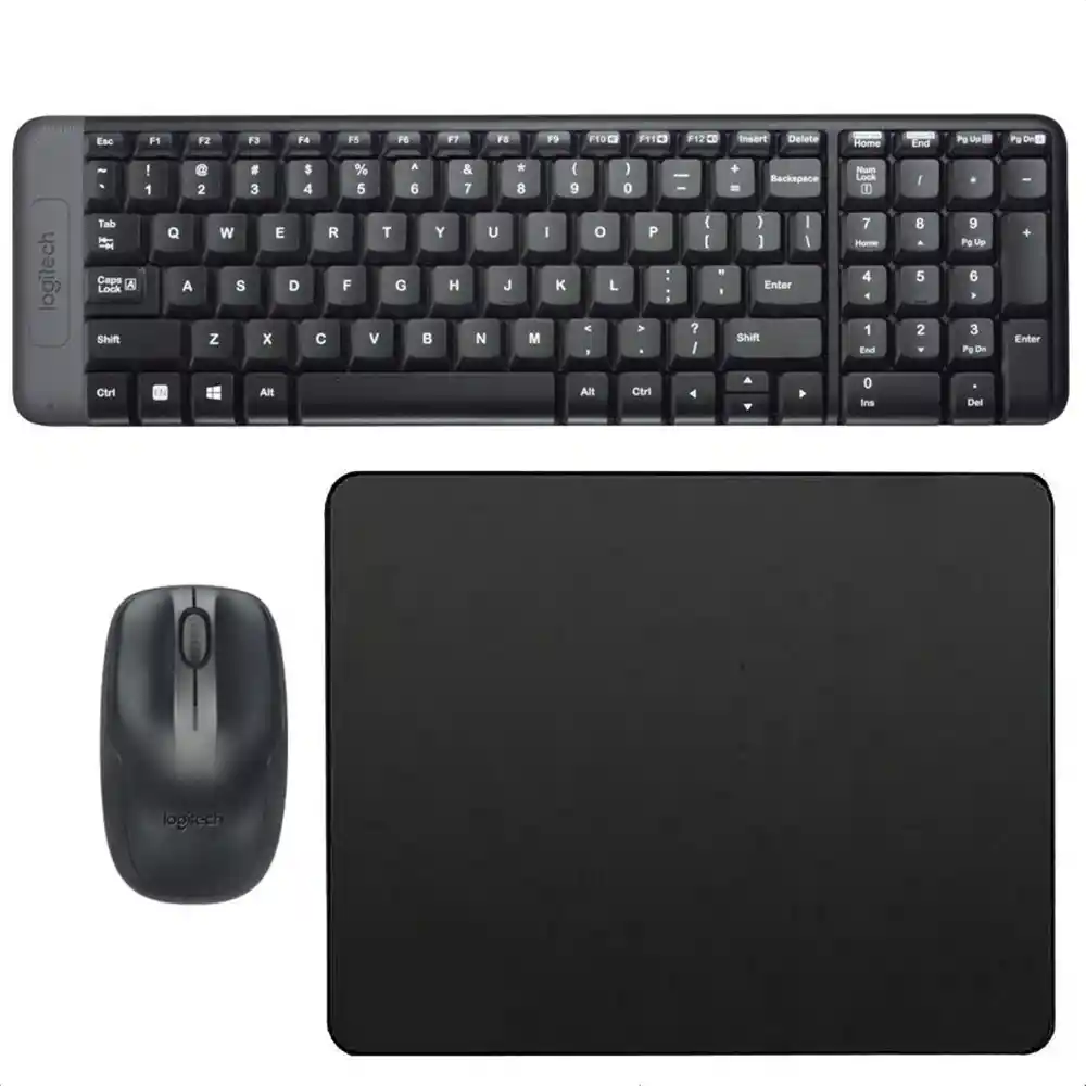 Combo Teclado y Mouse Inalámbricos Logitech Mk220 y Pad Mouse