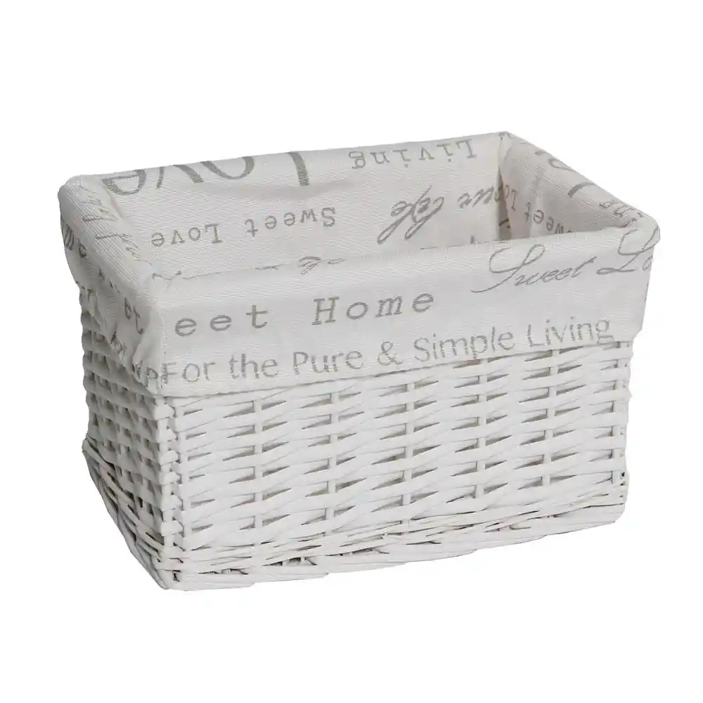 Canasto Krea Mimbre Blanco M