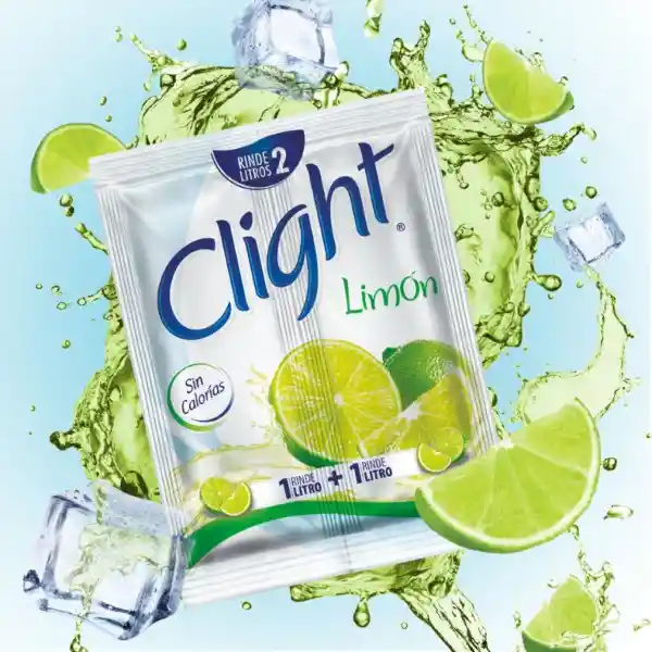 Clight Bebida en Polvo Sin Calorías Sabor a Limón 14 g