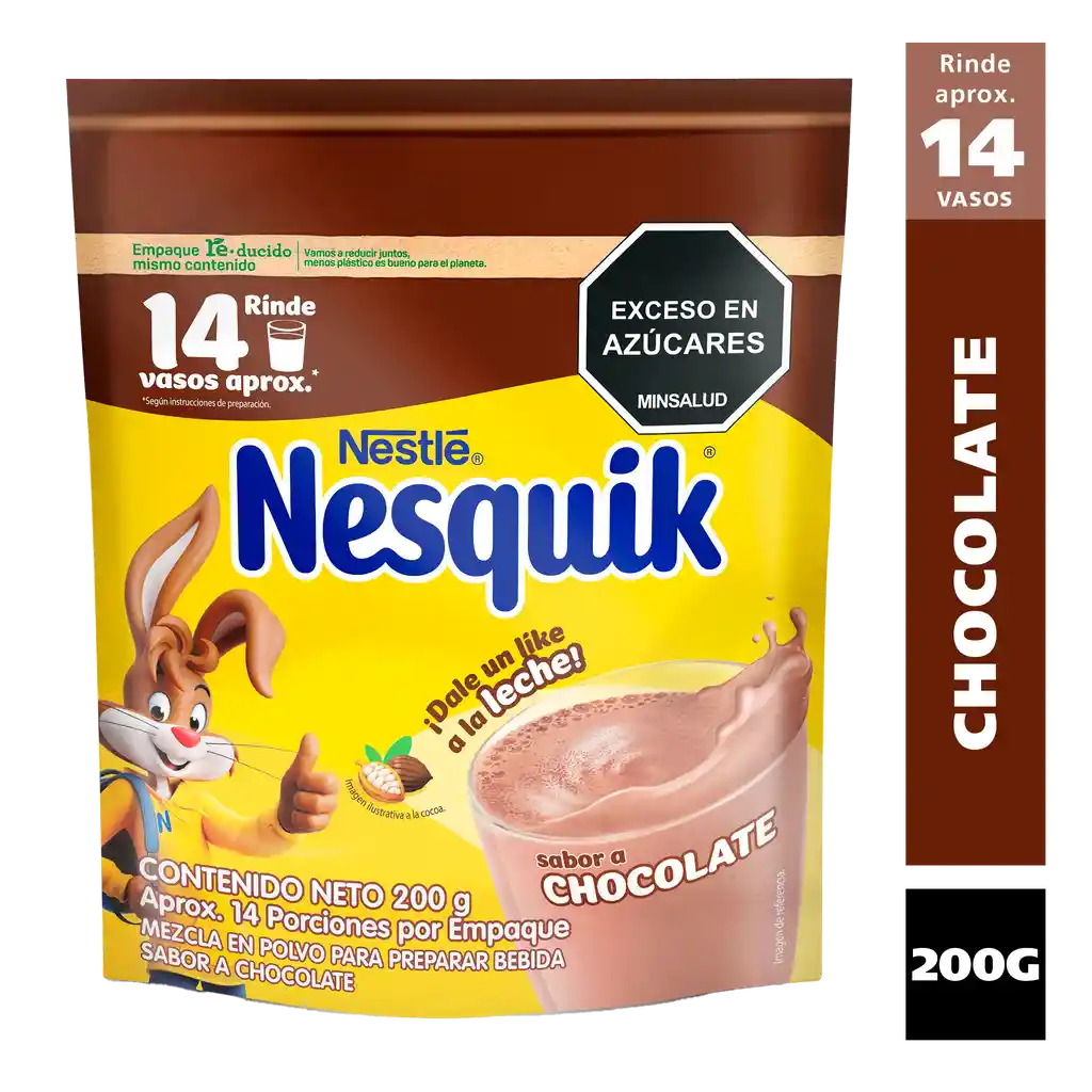 Bebida en polvo NESQUIK sabor a chocolate x 200g