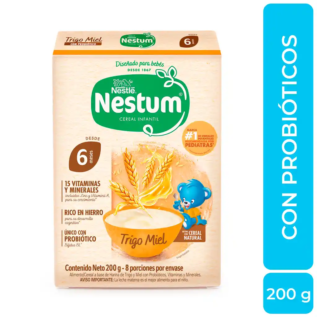Cereal infantil NESTUM Trigo Miel x 200g