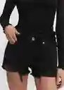 Short Hailey Tejano Negro Talla 44 Mujer Mango