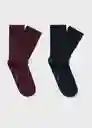 Calcetines Birip Burdeos Talla 42 Hombre Mango