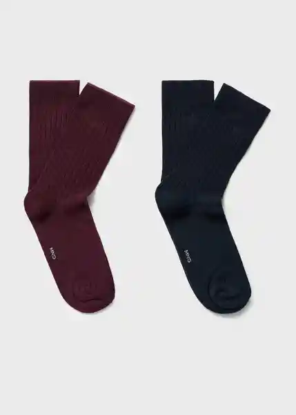 Calcetines Birip Burdeos Talla 42 Hombre Mango