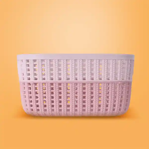 Organizador Plástico de Cesta Rosa Miniso