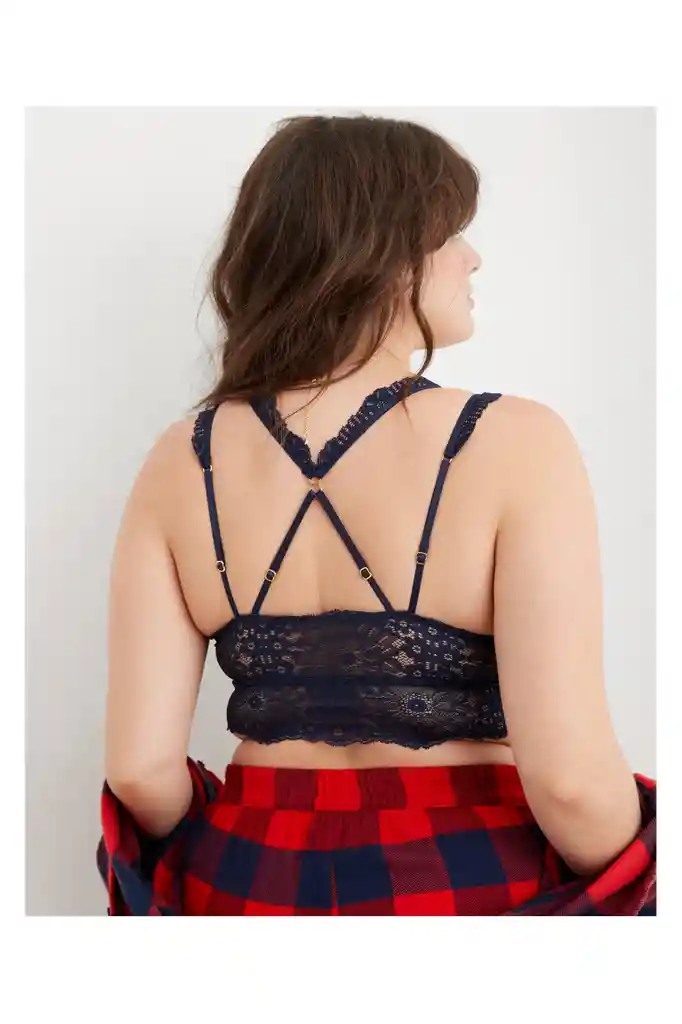 Bralette Azul Floral Medium American Eagle