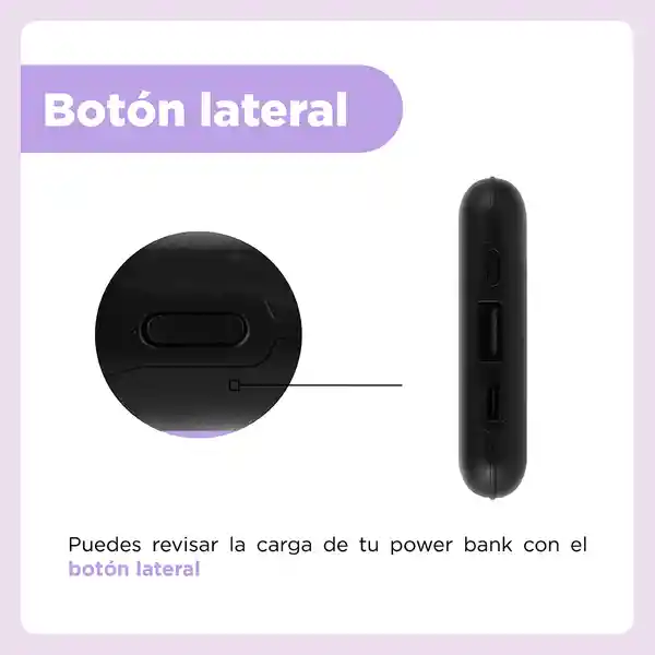 Batería de Respaldo Delgada 10000mah Big Ones Blanca Bt21 Miniso