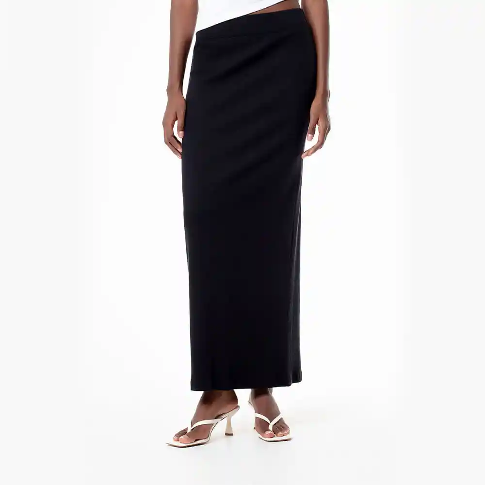 Falda Larga en Tejido de Punto Algodón Femenino Lare Gef