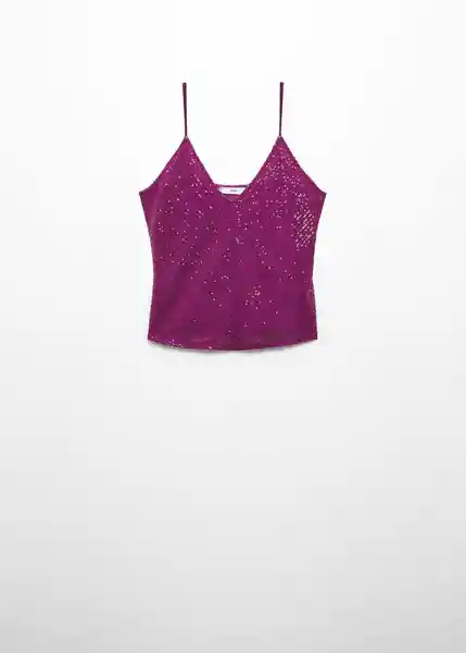 Top Xlenju Morado Talla M Mujer Mango