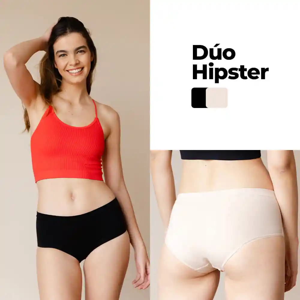 Hípster Dúo Para Mujer Negro Piel