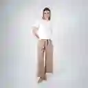 Blusa Manga Corta Escote Redondo Blanco M Fuera de Serie