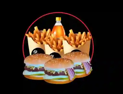Combo amigos hamburguesas