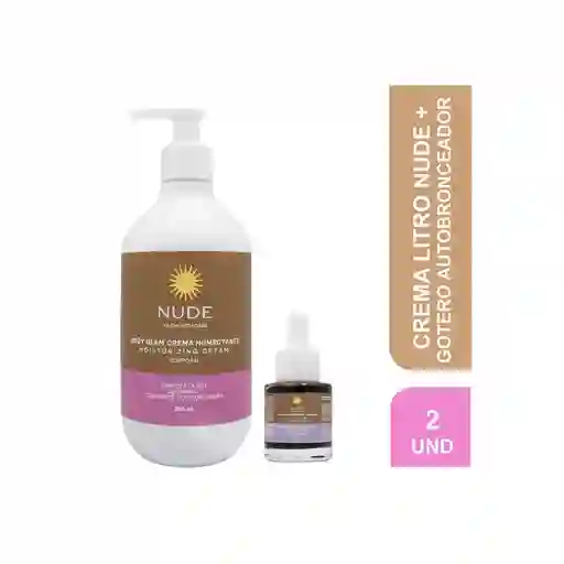 Autobronceador Nude Duo Crema+gotas Nude(380 Ml)