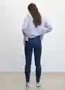 Pantalón Jean Anne Tejano Oscuro Talla 32 Mujer Mango