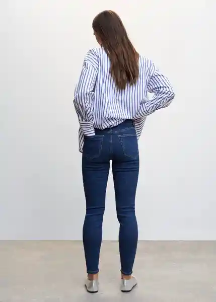 Pantalón Jean Anne Tejano Oscuro Talla 32 Mujer Mango