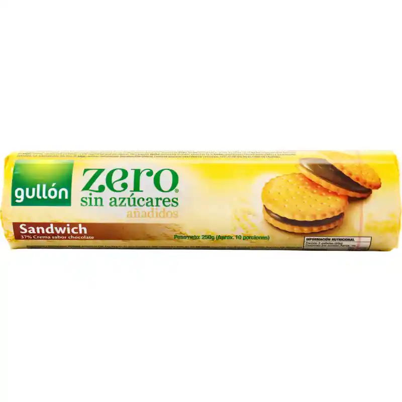 Gullon Galletas Tipo Sandwich con Crema de Chocolate sin Azúcar