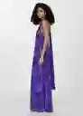 Vestido Rio-a Morado Talla M Mujer Mango