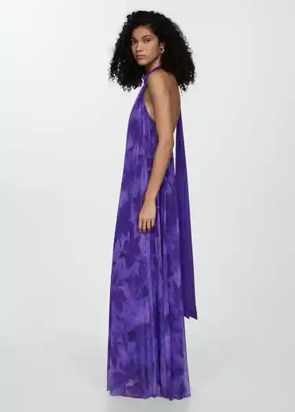 Vestido Rio-a Morado Talla M Mujer Mango