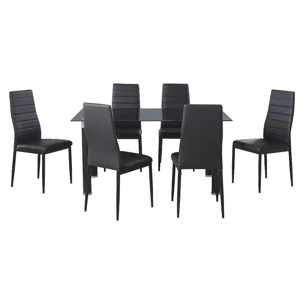 Comedor 6 Sillas 140x80x75 Vidrio 2.0 M+design