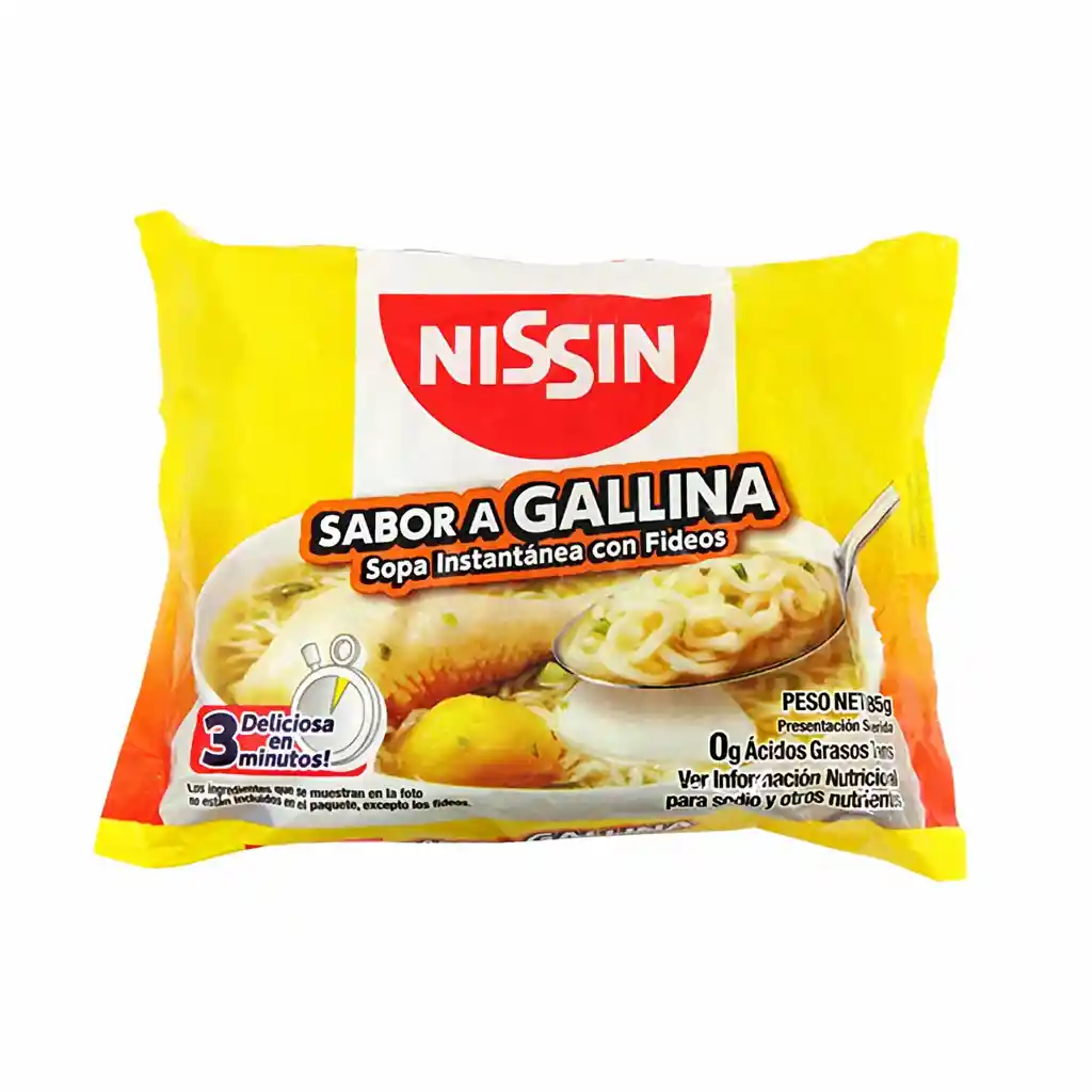 Nissin Instantaneas con sabor a gallina 