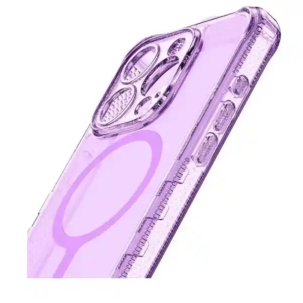 Itskins Estuche Clear Con Magsafe Para iPhone 15 Pro Max Morado