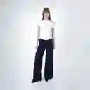 Camiseta Asimetría Lateral Blanco M Fuera de Serie