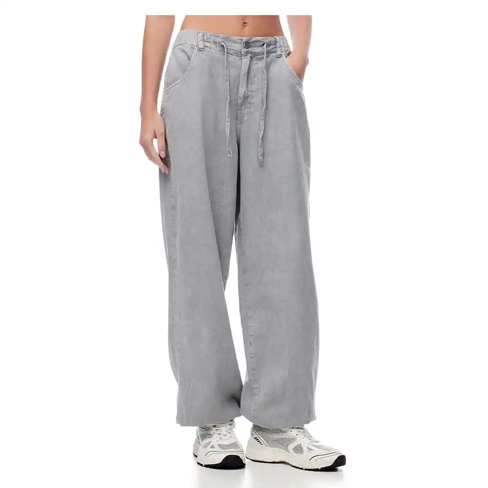 Pantalón Tiro Alto Tejido Plano Femenino Lakor Gef